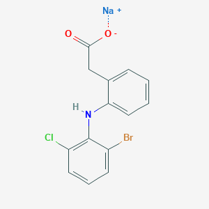 molecular formula C14H10BrClNNaO2 B195791 Sodium [2-(2-bromo-6-chloroanilino)phenyl]acetate CAS No. 127792-45-4