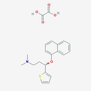 molecular formula C19H21NOS·C2H2O4 B195818 (S)-N,N-Dimethyl-3-(naphthalen-1-yloxy)-3-(thiophen-2-yl)propan-1-amine oxalate CAS No. 132335-47-8