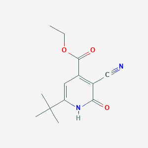 molecular formula C13H16N2O3 B019583 Ethyl 6-(tert-butyl)-3-cyano-2-hydroxyisonicotinate CAS No. 100616-09-9