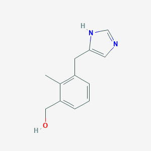molecular formula C12H14N2O · HCl B195843 苯甲醇，3-(1H-咪唑-4-基甲基)-2-甲基- CAS No. 115664-37-4