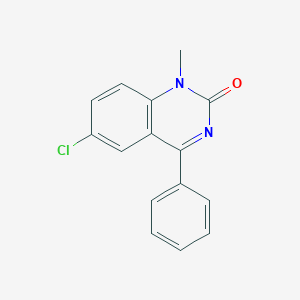 molecular formula C15H11ClN2O B195857 2(1H)-Quinazolinone, 6-chloro-1-methyl-4-phenyl- CAS No. 20927-53-1