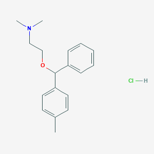 molecular formula C18H23NO·HCl B195869 2-[(p-Methyl-alpha-phenylbenzyl)oxy]ethyl(dimethyl)ammonium chloride CAS No. 4024-34-4