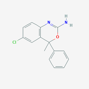 molecular formula C15H13ClN2O B195893 6-Chloro-4-methyl-4-phenyl-4H-3,1-benzoxazin-2-amine CAS No. 21715-43-5