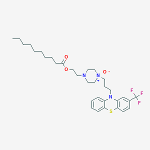 molecular formula C32H44 F3 N3 O3 S B195930 2-[4-Oxido-4-[3-[2-(trifluoromethyl)phenothiazin-10-yl]propyl]piperazin-4-ium-1-yl]ethyl decanoate CAS No. 76013-31-5