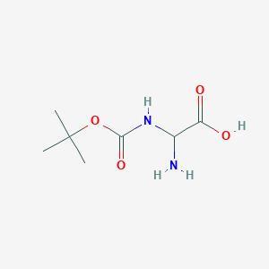 molecular formula C7H14N2O4 B019594 2-Amino-2-((tert-butoxycarbonyl)amino)acetic acid CAS No. 103711-27-9
