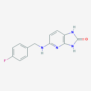 molecular formula C13H11FN4O B195940 5-[[(4-氟苯基)甲基]氨基]-1,3-二氢-2H-咪唑并[4,5-b]吡啶-2-酮 CAS No. 951624-49-0