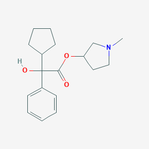 molecular formula C18H25NO3 B195949 1-Methylpyrrolidin-3-yl 2-cyclopentyl-2-hydroxy-2-phenylacetate CAS No. 13118-11-1