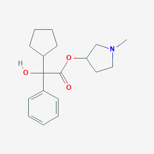 molecular formula C18H25NO3 B195949 N-Methyl-3-pyrrolidinyl Cyclopentylmandelate CAS No. 13118-11-1