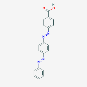 molecular formula C19H14N4O2 B019598 4-[(4-Phenyldiazenylphenyl)diazenyl]benzoic acid CAS No. 102932-21-8