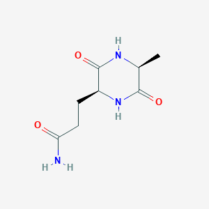 molecular formula C8H13N3O3 B196030 3-((2S,5S)-5-methyl-3,6-dioxopiperazin-2-yl)propanamide CAS No. 268221-76-7