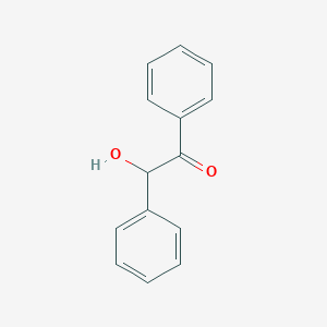 molecular formula C14H12O2<br>C6H5COCH(OH)C6H5<br>C14H12O2 B196080 Benzoin CAS No. 119-53-9