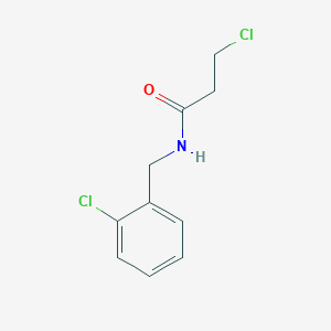 molecular formula C10H11Cl2NO B019612 3-chloro-N-(2-chlorobenzyl)propanamide CAS No. 103038-66-0