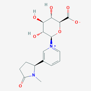 molecular formula C16H20N2O7 B196159 (2S,3S,4S,5R,6R)-3,4,5-trihydroxy-6-[3-[(2S)-1-methyl-5-oxopyrrolidin-2-yl]pyridin-1-ium-1-yl]oxane-2-carboxylate CAS No. 139427-57-9