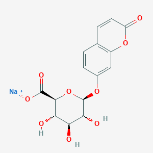 molecular formula C15H13NaO9 B196166 7-Hydroxycoumarin glucuronide sodium salt CAS No. 168286-98-4