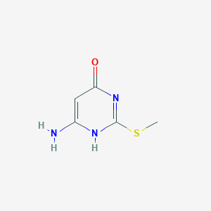 molecular formula C5H7N3OS B019619 6-Amino-2-(methylthio)pyrimidin-4-ol CAS No. 1074-41-5