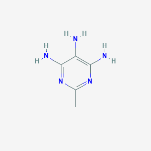 molecular formula C5H9N5 B019624 2-甲基嘧啶-4,5,6-三胺 CAS No. 89364-18-1
