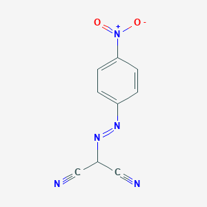 molecular formula C9H5N5O2 B019628 ((p-Nitrophenyl)azo)malononitrile CAS No. 1080-02-0