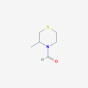 molecular formula C6H11NOS B019630 3-Methylthiomorpholine-4-carbaldehyde CAS No. 111072-96-9