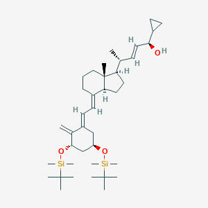 molecular formula C39H68O3Si2 B196319 (1R,4R,E)-4-((1R,3aS,7aR,E)-4-((E)-2-((3S,5R)-3,5-bis(tert-butyldimethylsilyloxy)-2-methylenecyclohexylidene)ethylidene)-7a-methyloctahydro-1H-inden-1-yl)-1-cyclopropylpent-2-en-1-ol CAS No. 112849-26-0