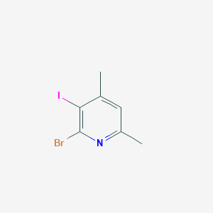 molecular formula C7H7BrIN B019645 2-Bromo-3-iodo-4,6-dimethylpyridine CAS No. 104830-09-3