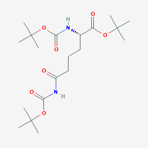 molecular formula C20H36N2O7 B019652 Nalpha,Nepsilon-bis-Boc-L-2-aminoadipamic Acid tert-Butyl Ester CAS No. 97347-40-5