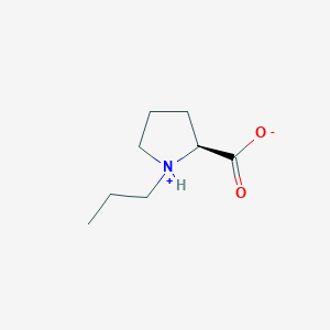 molecular formula C8H15NO2 B019656 L-Proline, 1-propyl- CAS No. 101253-30-9