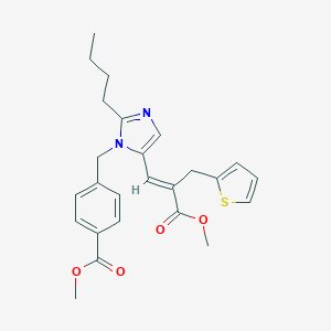 molecular formula C₂₅H₂₈N₂O₄S B019667 甲基 (E)-3-[2-丁基-1-[(4-甲氧羰基苯基)甲基]咪唑-5-基]-2-(2-噻吩基甲基)-2-丙烯酸酯 CAS No. 133040-06-9