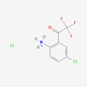 molecular formula C8H6Cl2F3NO B019674 4-Chloro-2-(trifluoroacetyl)aniline hydrochloride hydrate CAS No. 173676-59-0