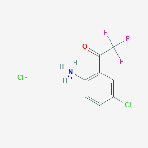 molecular formula C8H8Cl2F3NO2 B019674 4-Chloro-2-(trifluoroacetyl)aniline hydrochloride hydrate CAS No. 173676-59-0