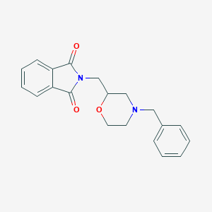 molecular formula C20H20N2O3 B019688 2-[(4-Benzylmorpholin-2-yl)methyl]isoindoline-1,3-dione CAS No. 110859-48-8