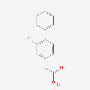 molecular formula C14H11FO2 B019695 2-(2-Fluoro-[1,1'-biphenyl]-4-yl)acetic acid CAS No. 5001-96-7
