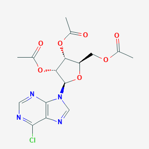 molecular formula C16H17ClN4O7 B019713 (2R,3R,4R,5R)-2-(Acetoxymethyl)-5-(6-chloro-9H-purin-9-yl)tetrahydrofuran-3,4-diyl diacetate CAS No. 5987-73-5