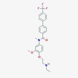 molecular formula C26H27F3N2O3 B197161 N-[4-(2-ethylaminoethoxy)-3-methoxyphenyl]-N-methyl-4-[4-(trifluoromethyl)phenyl]benzamide 