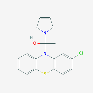 molecular formula C18H17ClN2OS B019779 2-Chloro-10-pyrrolidinoacetylphenothiazine CAS No. 101732-93-8
