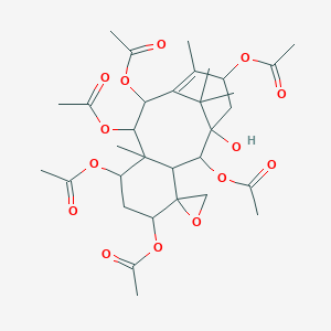 B197895 (2',5',9',10',13'-Pentaacetyloxy-1'-hydroxy-8',12',15',15'-tetramethylspiro[oxirane-2,4'-tricyclo[9.3.1.03,8]pentadec-11-ene]-7'-yl) acetate CAS No. 30244-37-2