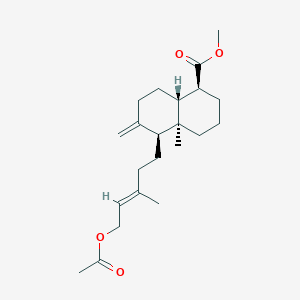 molecular formula C22H34O4 B198023 methyl (1S,4aR,5S,8aR)-5-[(E)-5-acetyloxy-3-methylpent-3-enyl]-4a-methyl-6-methylidene-1,2,3,4,5,7,8,8a-octahydronaphthalene-1-carboxylate CAS No. 52992-82-2