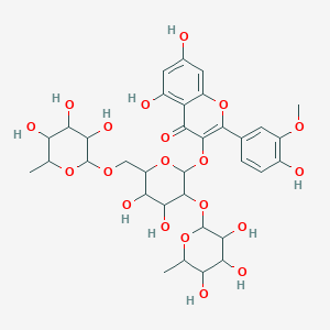 5,7-Dihydroxy-2-(4-hydroxy-3-methoxyphenyl)-4-oxo-4H-1-benzopyran-3-yl 6-deoxyhexopyranosyl-(1->2)-[6-deoxyhexopyranosyl-(1->6)]hexopyranoside