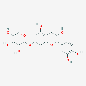 molecular formula C20H22O10 B198087 2-[[2-(3,4-dihydroxyphenyl)-3,5-dihydroxy-3,4-dihydro-2H-chromen-7-yl]oxy]oxane-3,4,5-triol CAS No. 42830-48-8