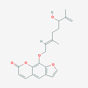 molecular formula C21H22O5 B198088 (S,E)-9-((6-Hydroxy-3,7-dimethylocta-2,7-dien-1-yl)oxy)-7H-furo[3,2-g]chromen-7-one CAS No. 205115-75-9