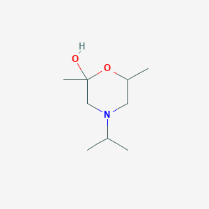 molecular formula C9H19NO2 B019818 4-Isopropyl-2,6-dimethyl-2-hydroxymorpholine CAS No. 109605-05-2