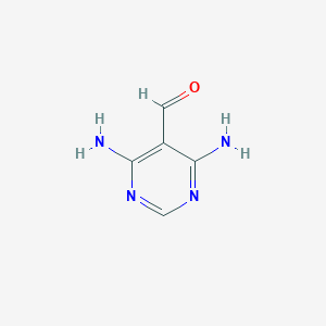 molecular formula C5H6N4O B019820 4,6-Diaminopyrimidine-5-carbaldehyde CAS No. 109831-68-7