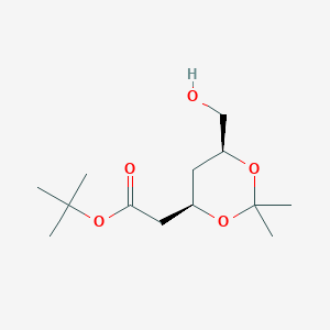 molecular formula C13H24O5 B019821 tert-butyl 2-[(4R,6S)-6-(hydroxymethyl)-2,2-dimethyl-1,3-dioxan-4-yl]acetate CAS No. 124655-09-0