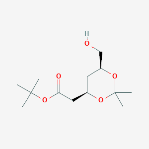 molecular formula C13H24O5 B019821 (4R-Cis)-6-Hydroxymethyl-2,2-dimethyl-1,3-dioxane-4-acetic acid 1,1-dimethylethyl ester CAS No. 124655-09-0