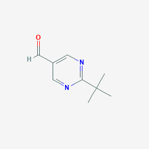 molecular formula C9H12N2O B019825 2-叔丁基嘧啶-5-甲醛 CAS No. 104461-06-5