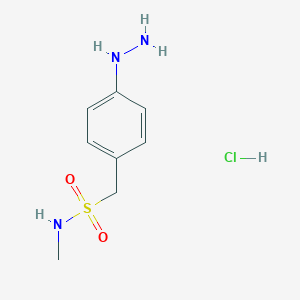 molecular formula C8H14ClN3O2S B019828 1-(4-Hydrazinylphenyl)-N-methylmethanesulfonamide hydrochloride CAS No. 88933-16-8