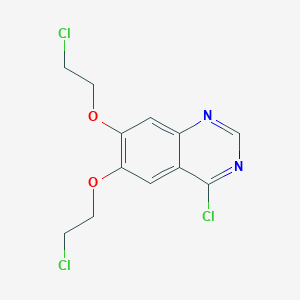 molecular formula C12H11Cl3N2O2 B019842 4-Chloro-6,7-bis-(2-chloroethoxy)quinazoline CAS No. 183322-21-6