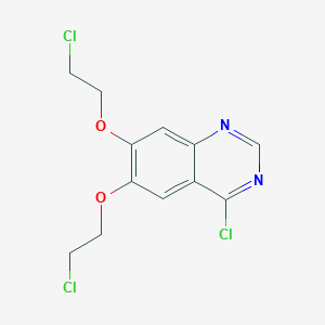 molecular formula C12H11Cl3N2O2 B019842 4-氯-6,7-双(2-氯乙氧基)喹唑啉 CAS No. 183322-21-6