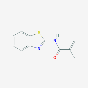 molecular formula C11H10N2OS B019849 N-(1,3-Benzothiazol-2-yl)-2-methylprop-2-enamide CAS No. 101830-95-9