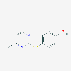 molecular formula C12H12N2OS B019850 4-[(4,6-Dimethylpyrimidin-2-yl)thio]phenol CAS No. 107718-34-3