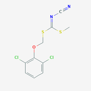molecular formula C10H8Cl2N2OS2 B019851 [(2,6-Dichlorophenoxy)methylsulfanyl-methylsulfanylmethylidene]cyanamide CAS No. 109349-02-2